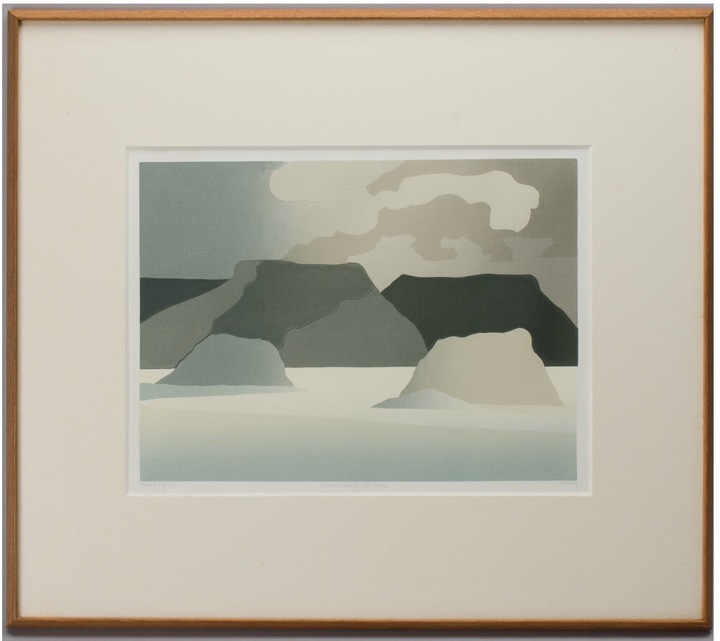 Inland sea of Seto Japan Original Lithograph Signed Framed Numbered - Toni Onley (1 of 9)