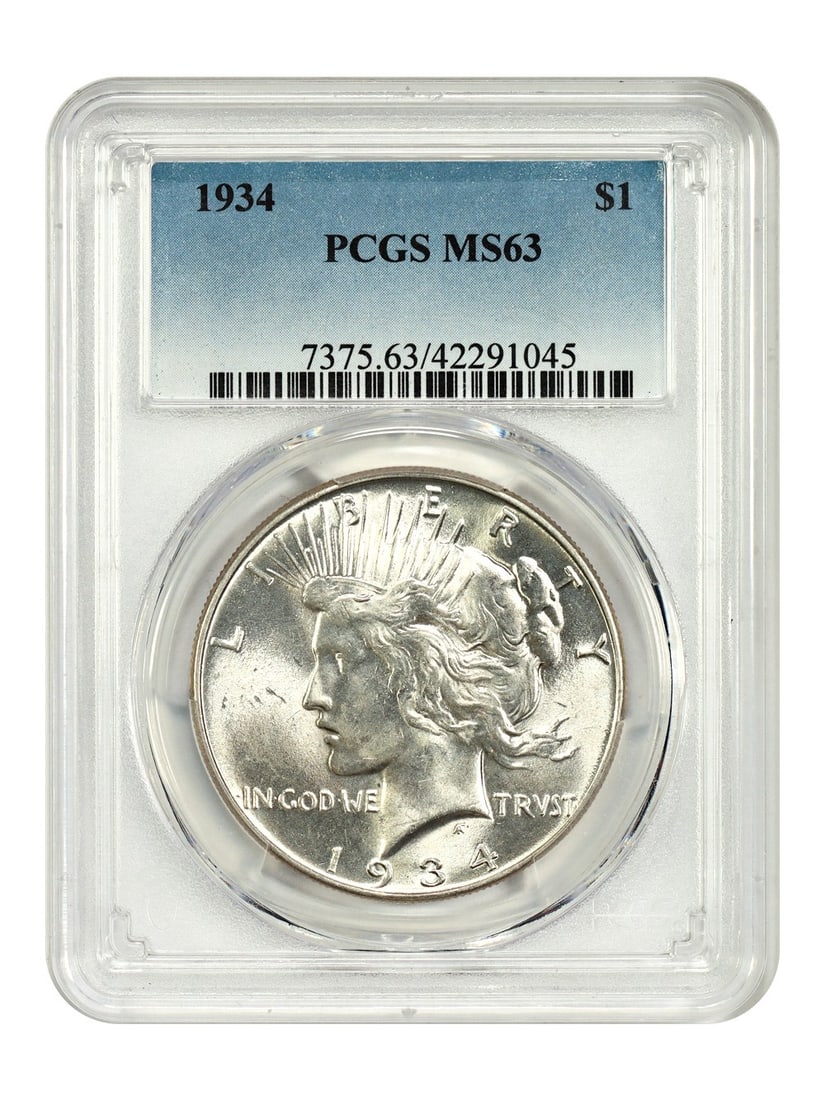 Peace Dollar - 1934 $1 PCGS MS63 (1 of 4)