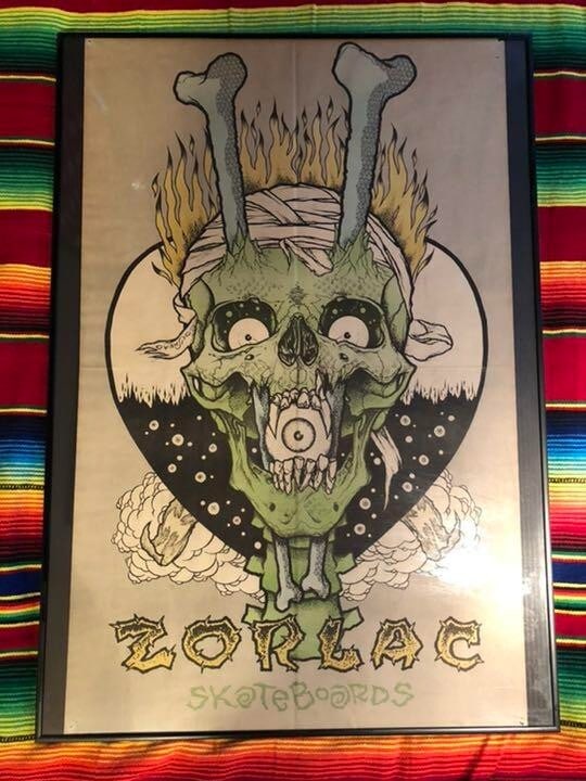original old zorlac pushhead skull eye banner poster: original old zorlac pushhead skull eye banner poster This listing features original old zorlac pushhead skull eye banner poster. Item specifics are provided below. Item Specifics: Type: Poster Subject