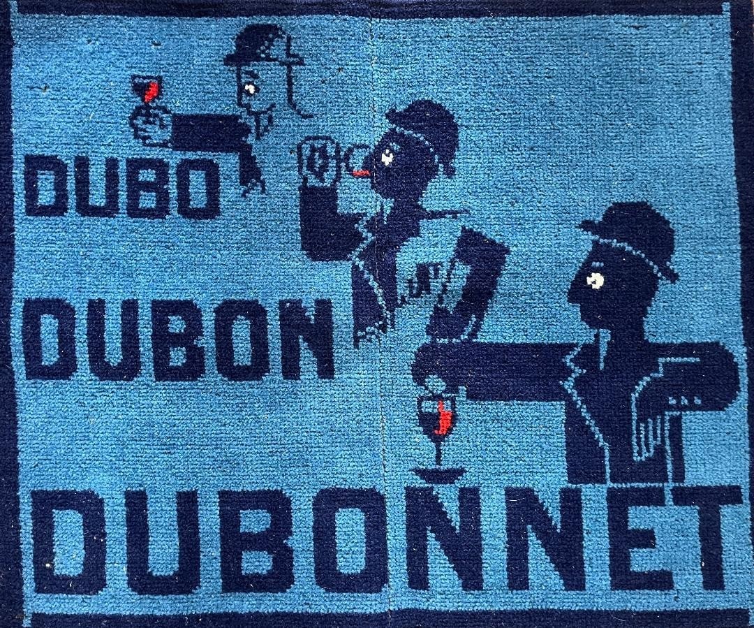 Dubonnet by A.M. Cassandre French Advertising - Rare 1950s Rug Dubo - Dubon (1 of 6)