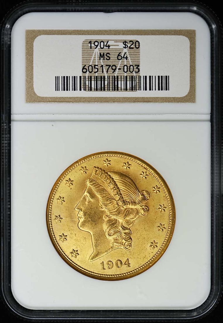 MS64 1904 Liberty Double Eagle Type 3 $20 NGC (1 of 1)
