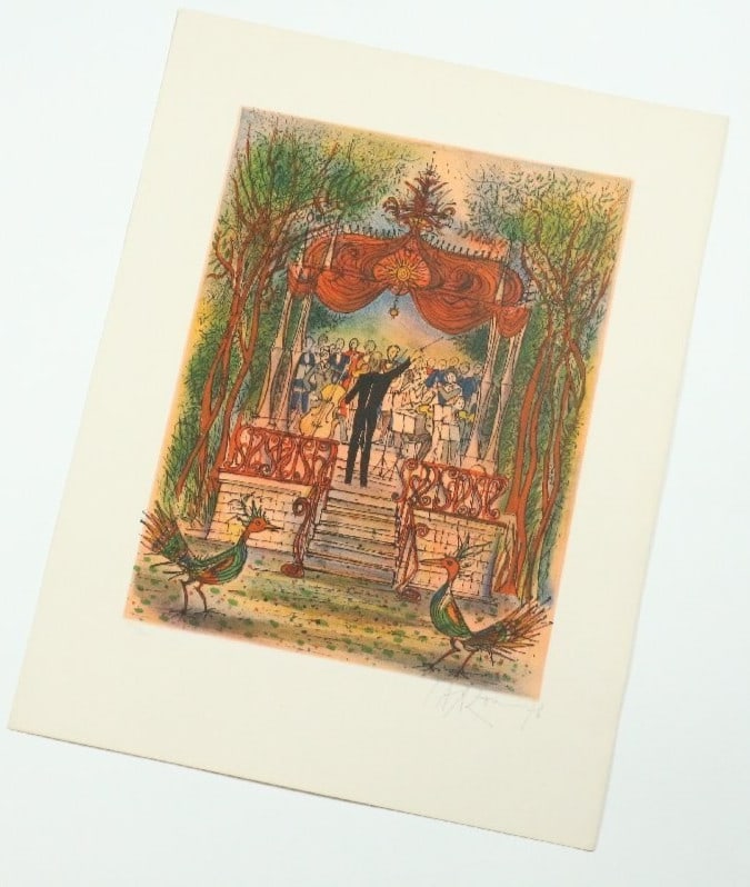 Modern Jean Carzou Orchestra Lithograph Hand Signed Numbered 197/ 300 French (1 of 10)