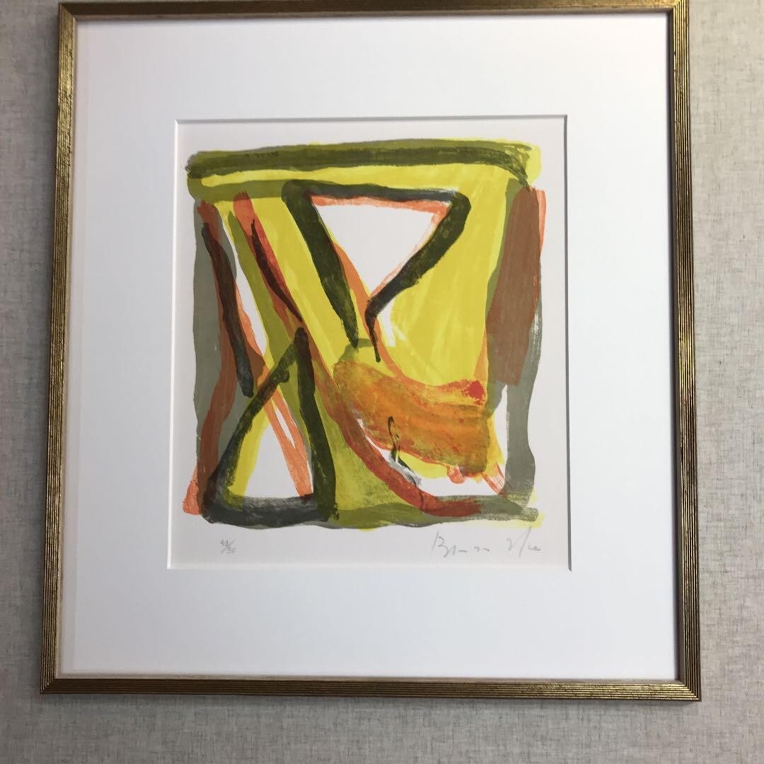 90 Bran Van Velde Lithograph Edition Signed Framed 29/ (1 of 8)