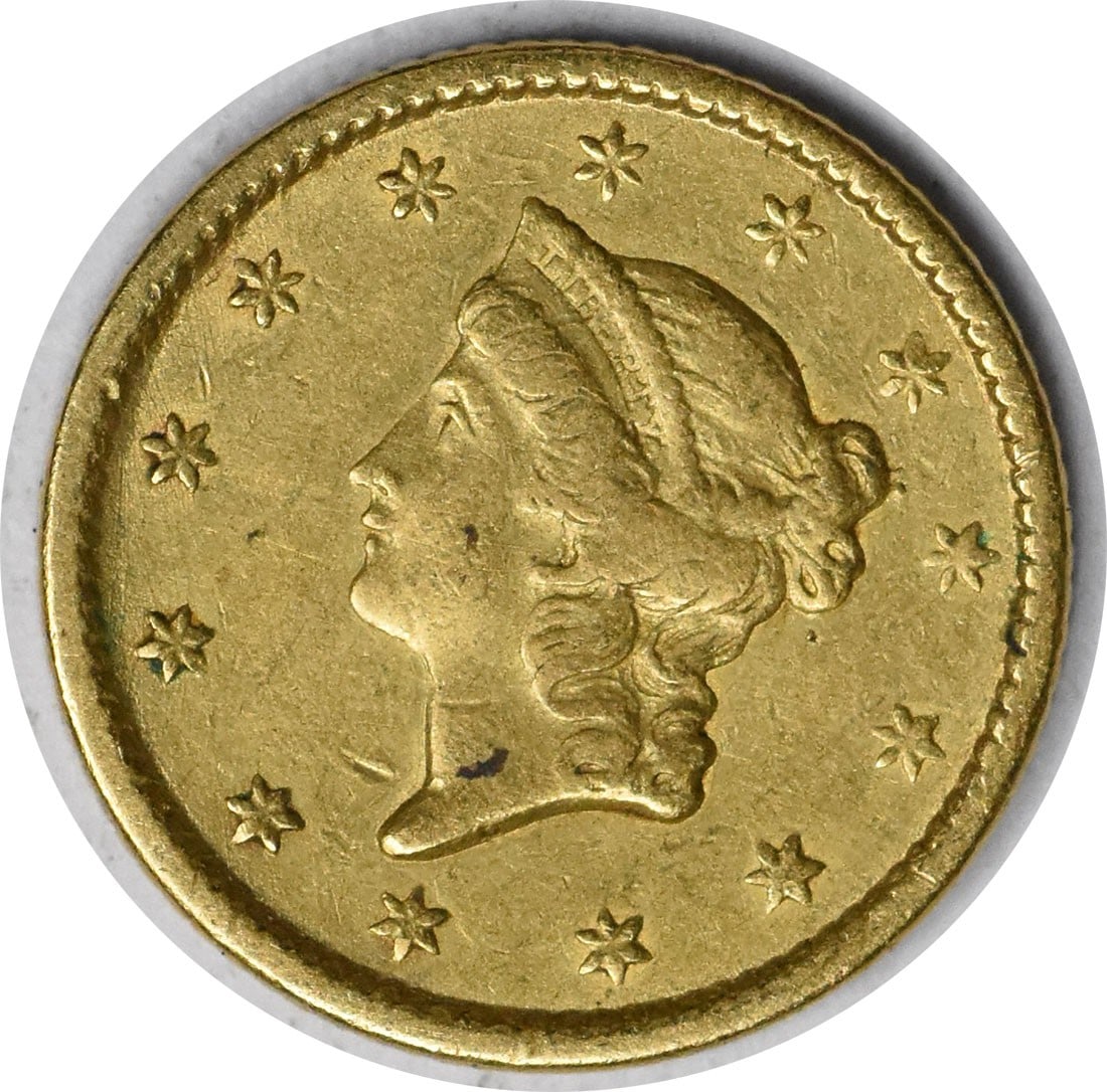 Uncertified 1851 $1 Gold Type 1 EF (1 of 2)