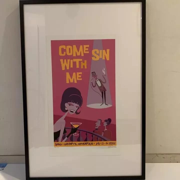 ED200 SHAG Josh Agle "Come Sin With Me" Screen printing Signed: ED200 SHAG Josh Agle "Come Sin With Me" Screen printing Signed This listing features ED200 SHAG Josh Agle "Come Sin With Me" Screen printing Signed. Item specifics are provided below. Item