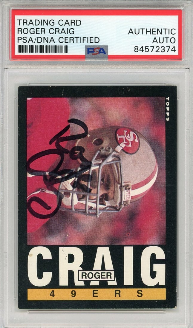 (PSA) Roger Craig Autographed 1985 Topps Card (1 of 2)