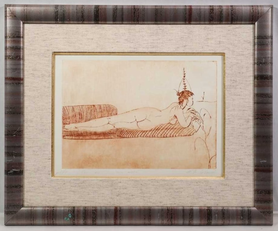 Art Nijole Vilutiene Near the Sea Etching 19972004 Signed Lithuanian Female (1 of 10)