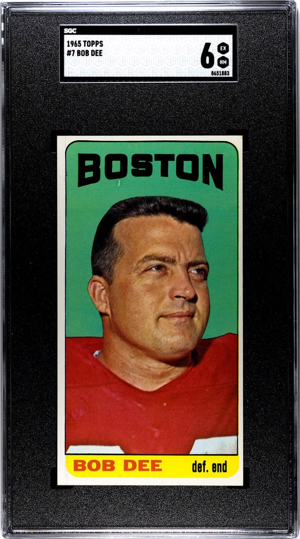 6 Bob Dee 1965 Topps #7 SGC: 6 Bob Dee 1965 Topps #7 SGC This listing features 6 Bob Dee 1965 Topps #7 SGC. Item specifics are provided below. Item Specifics: Bob Dee 1965 Topps #7 SGC 6Packed and shipped in Dania Beach