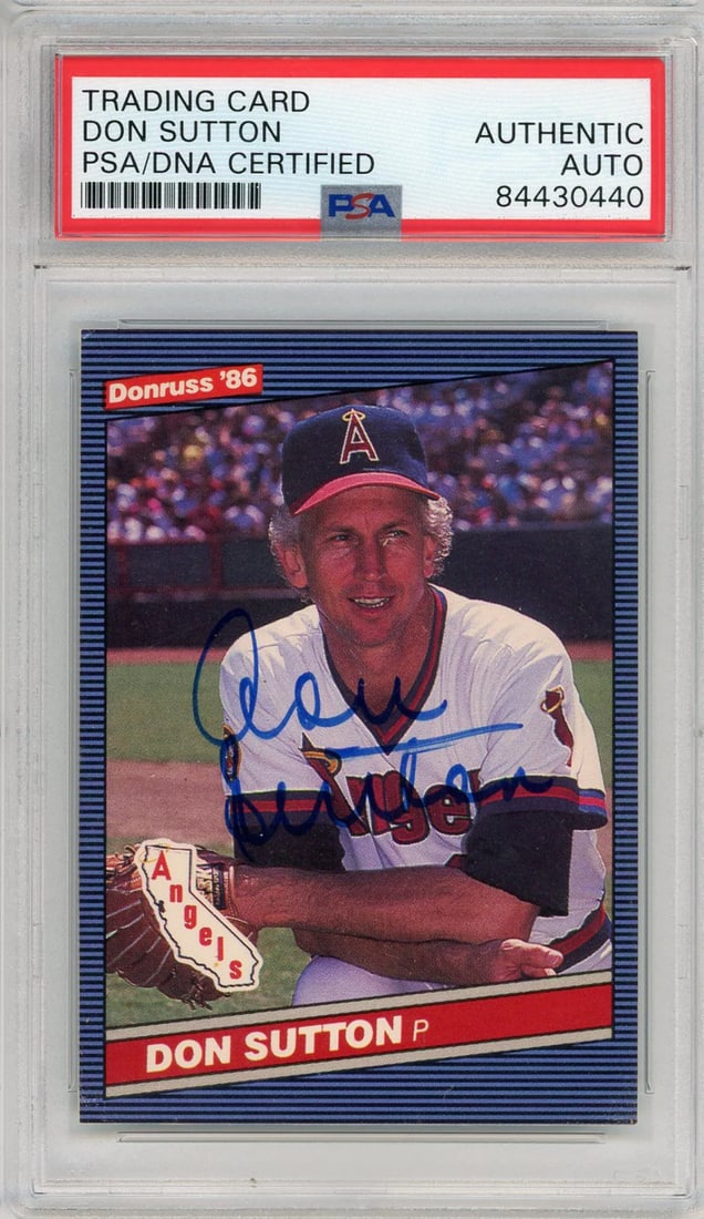 (PSA) Don Sutton Autographed 1986 Donruss Card #611: (PSA) Don Sutton Autographed 1986 Donruss Card #611 This listing features (PSA) Don Sutton Autographed 1986 Donruss Card #611. Item specifics are provided below. Item Specifics: Brand: Professional