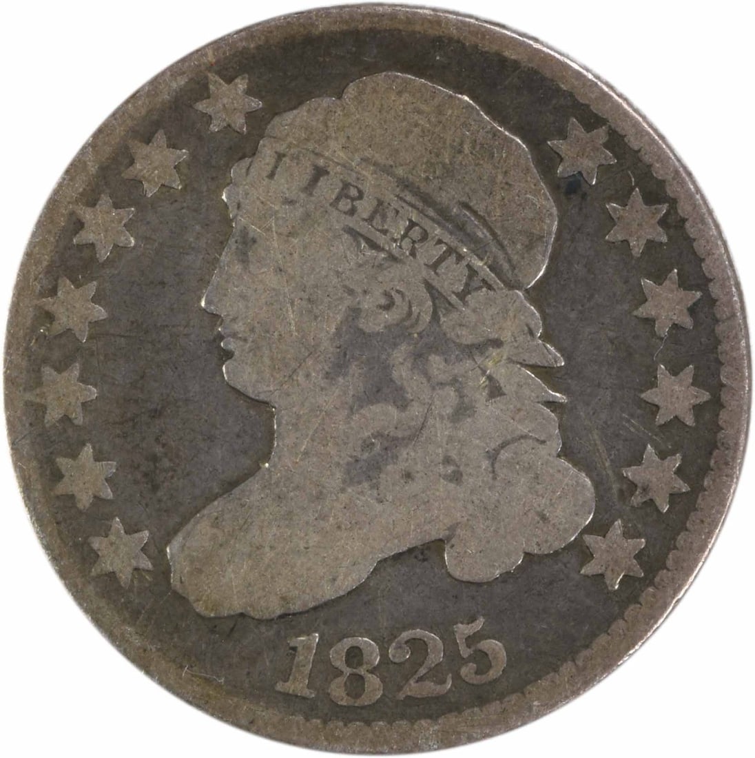 Uncertified 1825 Bust Silver Dime VG (1 of 2)