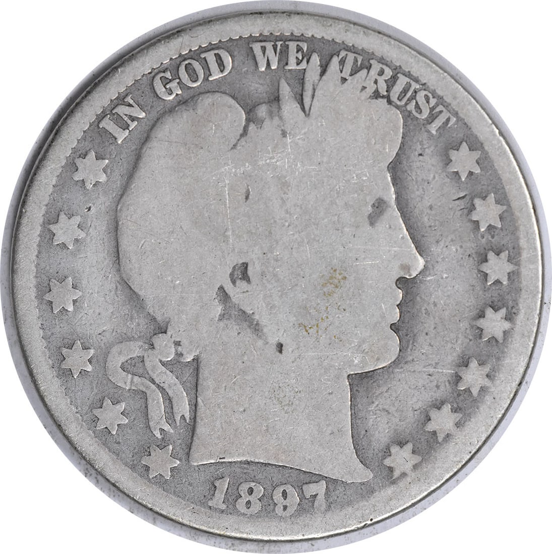 Uncertified 1897-O Barber Silver Half Dollar G/ AG (1 of 2)