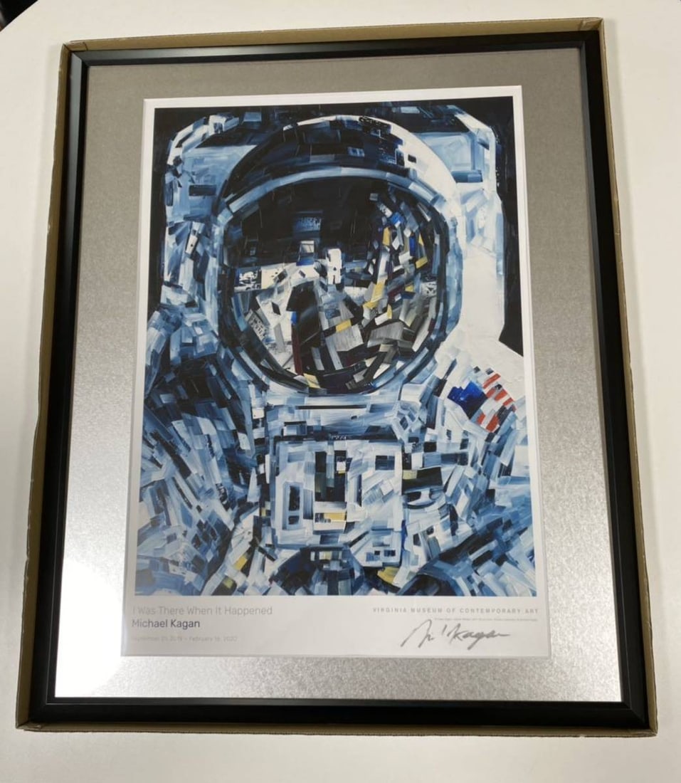 Art Michael Kagan Signed Poster Astronaut MOCA Virginia Contemporary (1 of 7)