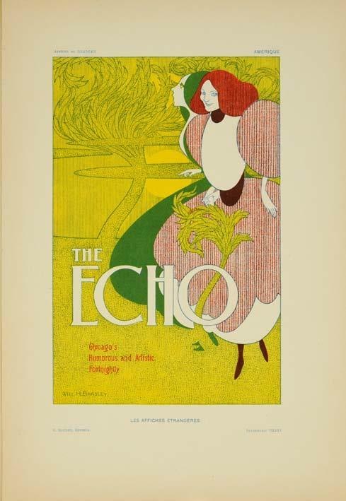 By Bradley For Affiches Etrangeres 1897 Original Vintage Poster The Echo (1 of 1)