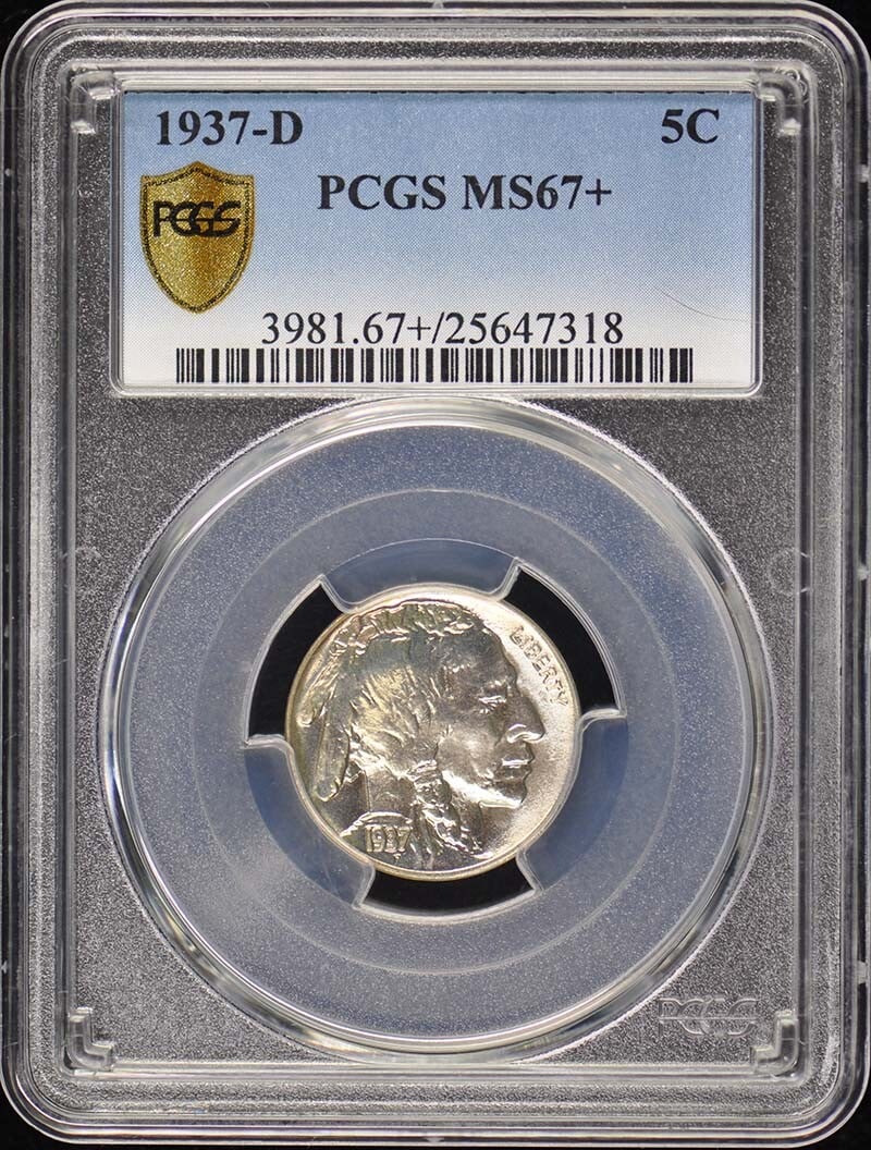 MS67+ 1937-D 5C Buffalo Nickel PCGS (1 of 2)