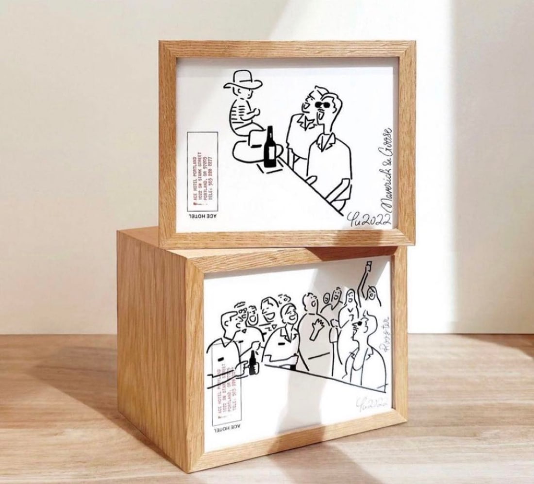 Framed - Yu Nagabayu Silkscreen Prints - Set of 2 (1 of 4)