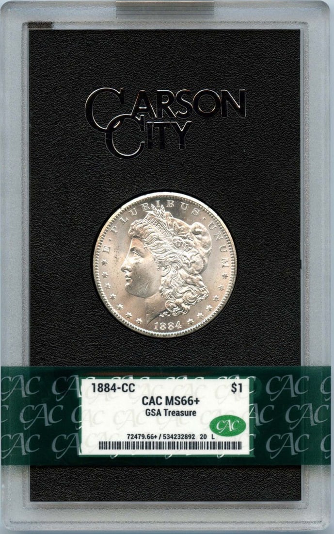 CAC 1884-CC $1 Morgan Dollar GSA Hoard CACG MS66+ (1 of 1)