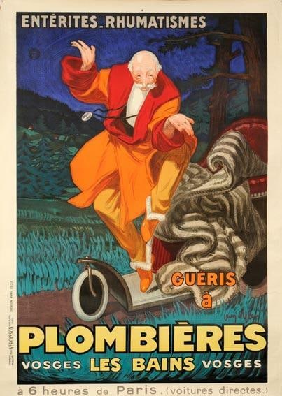 Poster Jean D'Ylen Plombieres Les Bains 1931 Original French Travel - 2