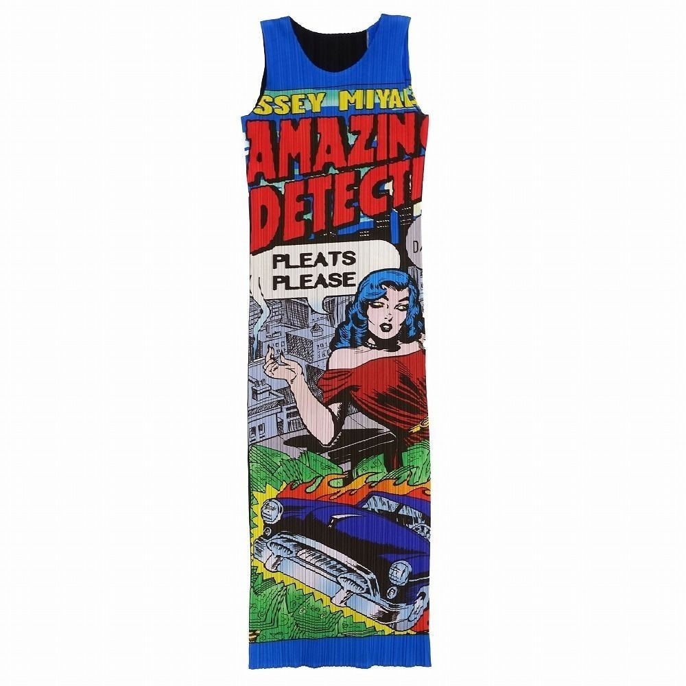 Size XL - 1999 PLEATS PLEASE ISSEY MIYAKE American Comic Dress - Long: Size XL - 1999 PLEATS PLEASE ISSEY MIYAKE American Comic Dress - Long This listing features Size XL - 1999 PLEATS PLEASE ISSEY MIYAKE American Comic Dress - Long. Item specifics are provided below. 