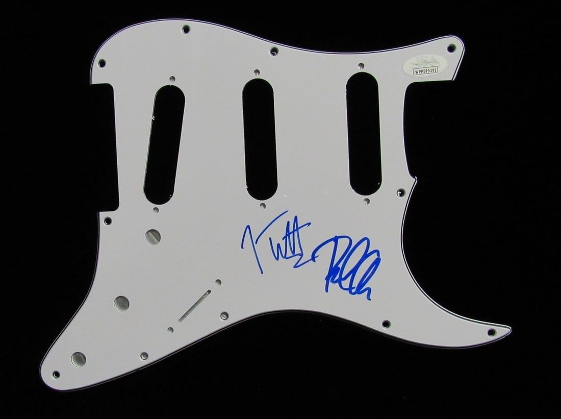 576 Def Leppard Joe Elliott/ Phil Collen Signed/ Autographed Guitar Pick Guard JSA (1 of 3)