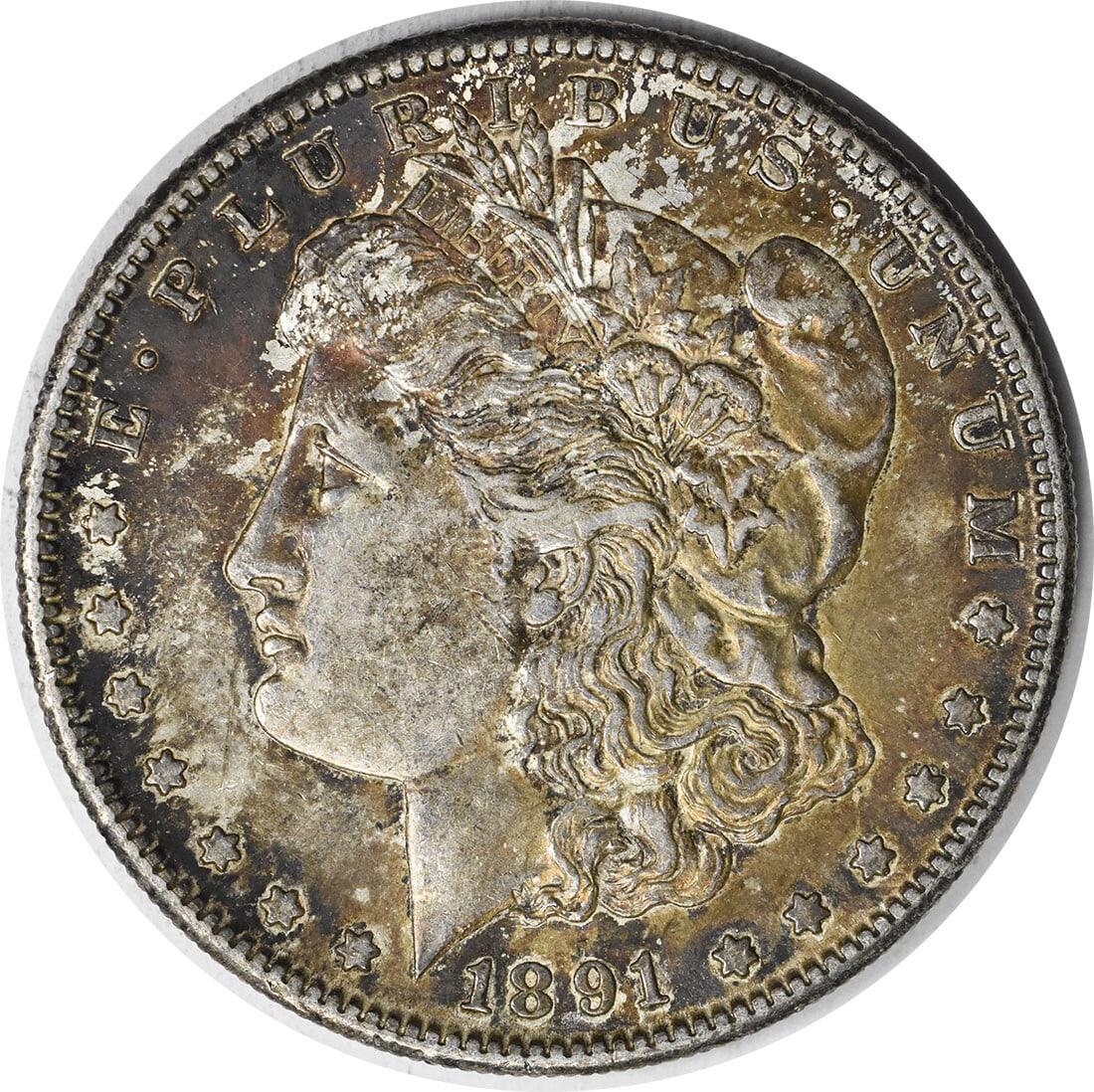 Uncertified 1891-S Morgan Silver Dollar AU Slider (1 of 2)