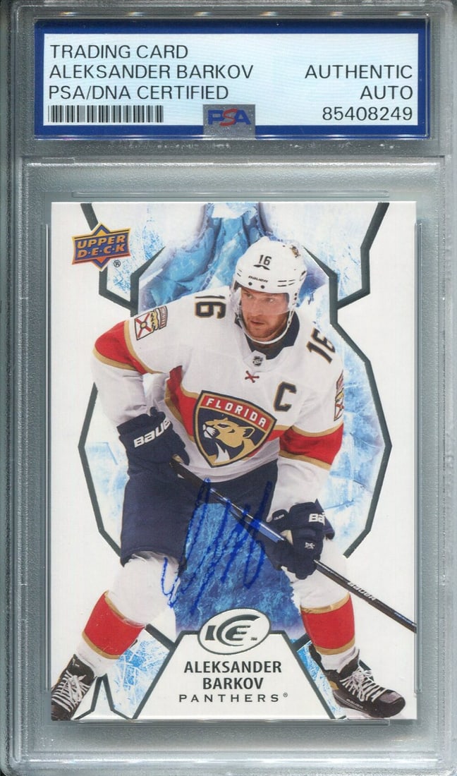 Auto Aleksander Barkov Autographed Upper Deck Card PSA Authentic (1 of 2)