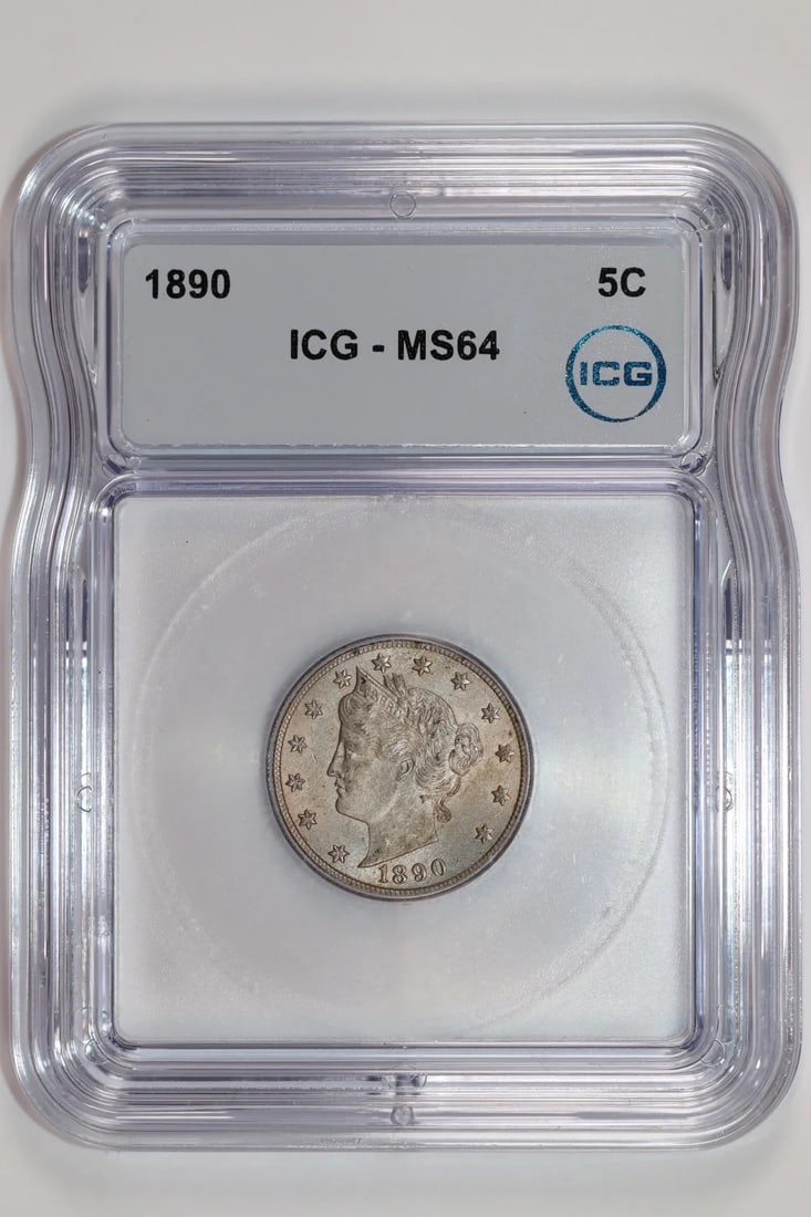 MS64 1890 LIBERTY V NICKEL ICG (1 of 2)