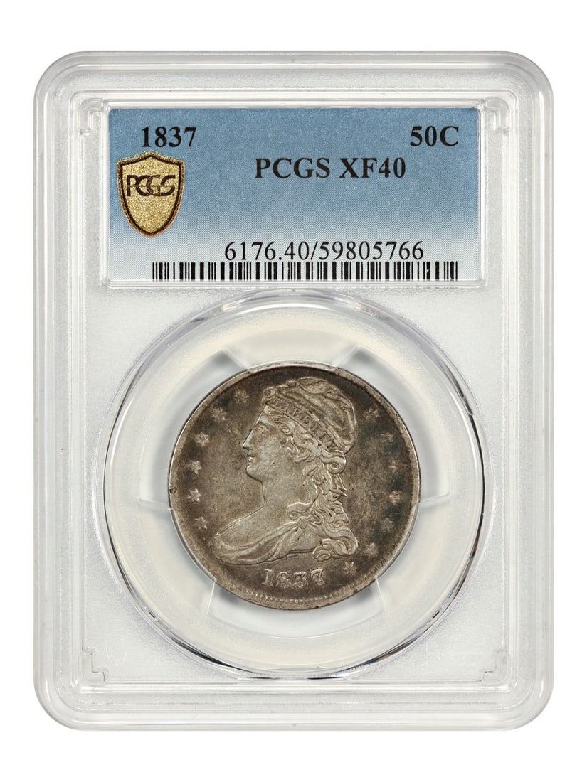 Great Type Coin - 1837 50C PCGS XF40 - Capped Bust Half Dollar (1 of 4)