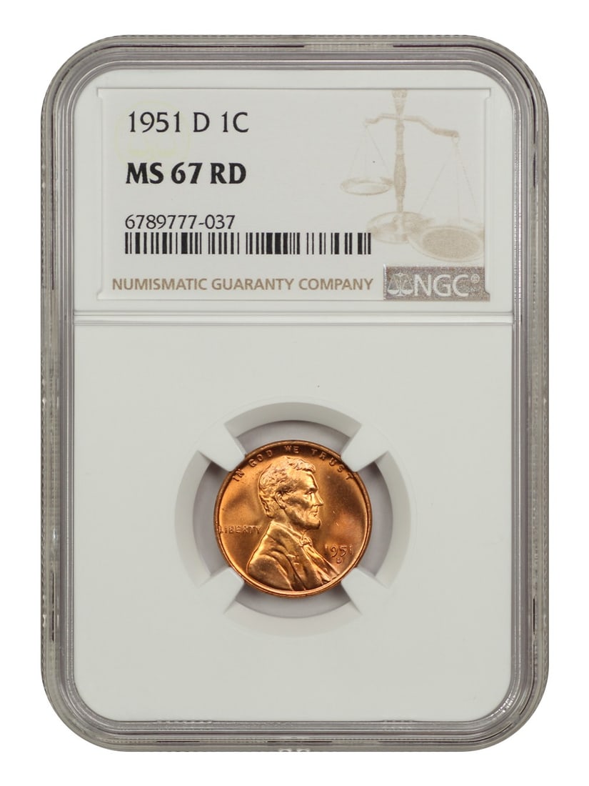 MS67RD 1951-D 1C NGC: MS67RD 1951-D 1C NGC This listing features MS67RD 1951-D 1C NGC. Item specifics are provided below. Item Specifics: Certification: NGC Certification Number: 6789777037 Circulated/Uncirculated: Uncircu