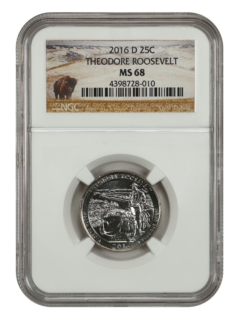 Clad - 2016-D 25C Theodore Roosevelt NP NGC MS68 - Type 1: Clad - 2016-D 25C Theodore Roosevelt NP NGC MS68 - Type 1 This listing features Clad - 2016-D 25C Theodore Roosevelt NP NGC MS68 - Type 1. Item specifics are provided below. Item Specifics: Certificat