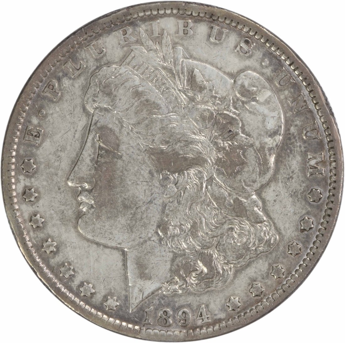 Uncertified 1894 Morgan Silver Dollar VF: Uncertified 1894 Morgan Silver Dollar VF This listing features Uncertified 1894 Morgan Silver Dollar VF. Item specifics are provided below. Item Specifics: Country Of Origin: United States Certificati