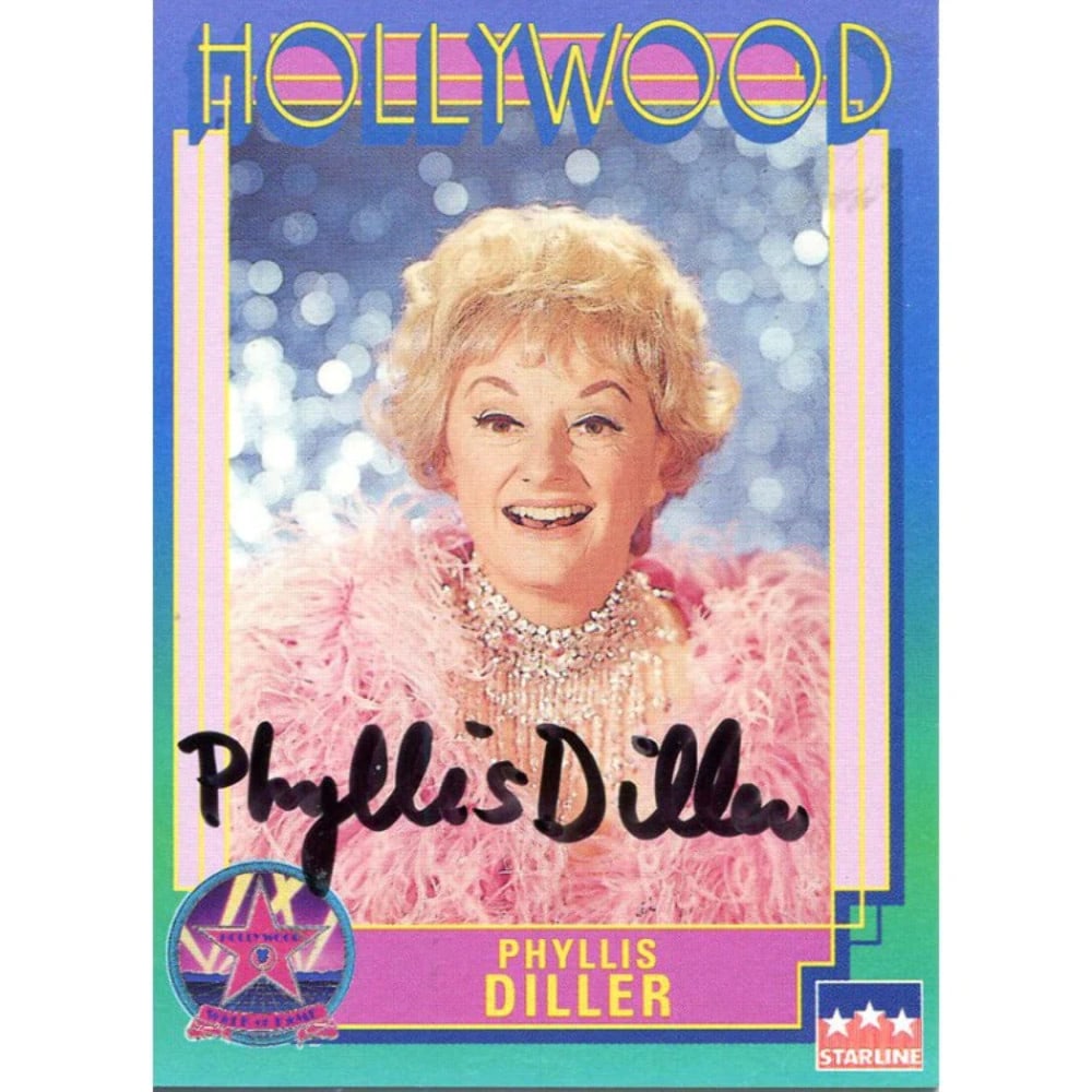 Card Phyllis Diller Autographed Hollywood (1 of 1)