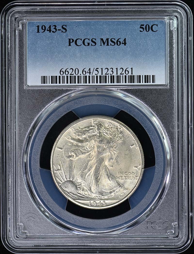 MS64 1943-S 50C Walking Liberty Half Dollar PCGS (1 of 1)