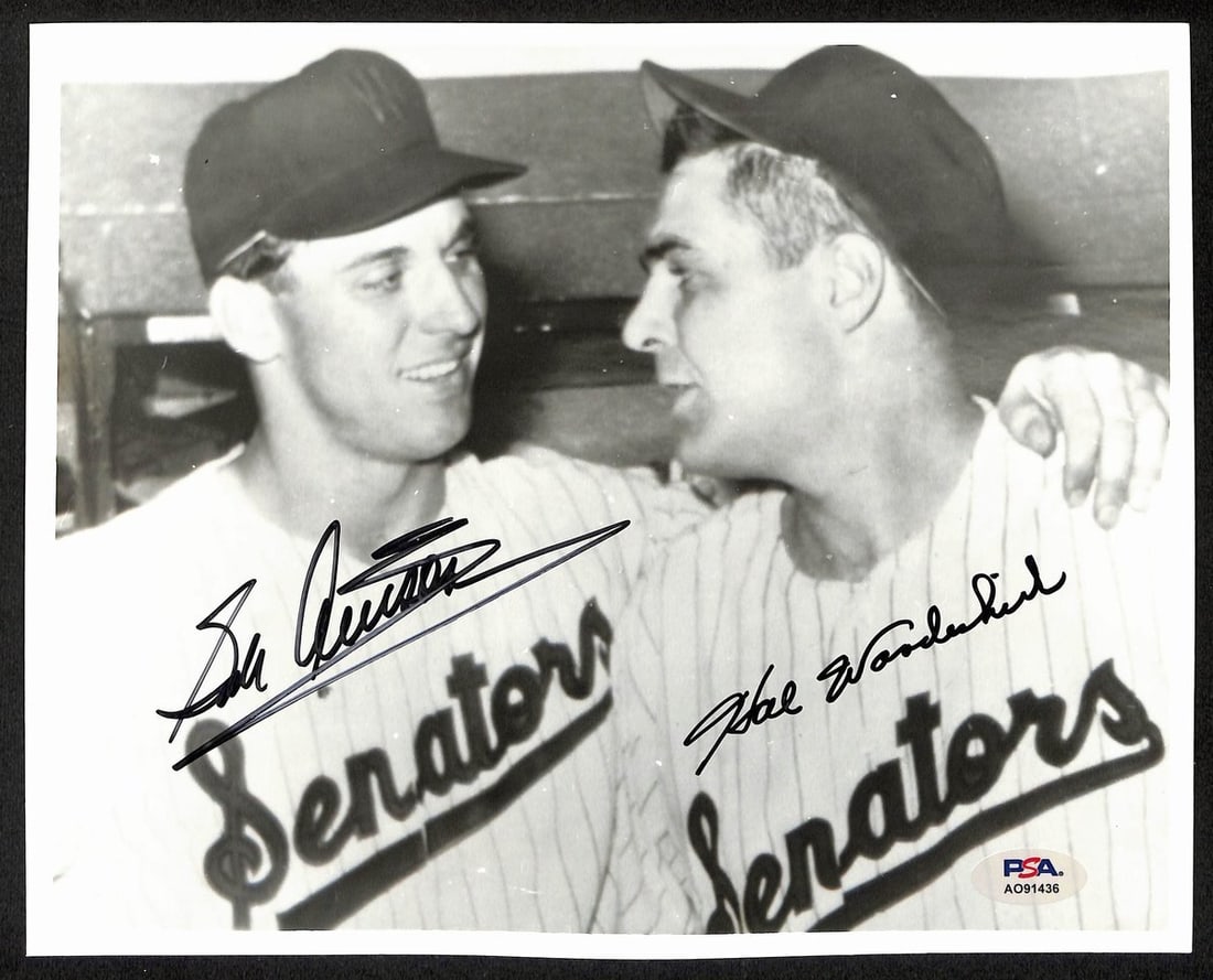 195472 Bob Allison/ Hal Woodeshick Signed/ Auto 8x10 Photo Senators PSA/ DNA (1 of 2)