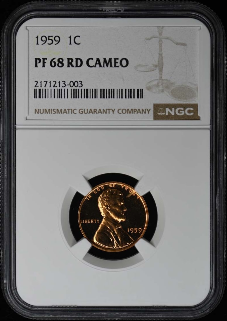 CAM 1959 Memorial Reverse Lincoln Cent (Proof) 1C NGC PR68RD: CAM 1959 Memorial Reverse Lincoln Cent (Proof) 1C NGC PR68RD This listing features CAM 1959 Memorial Reverse Lincoln Cent (Proof) 1C NGC PR68RD. Item specifics are provided below. Item Specifics:
