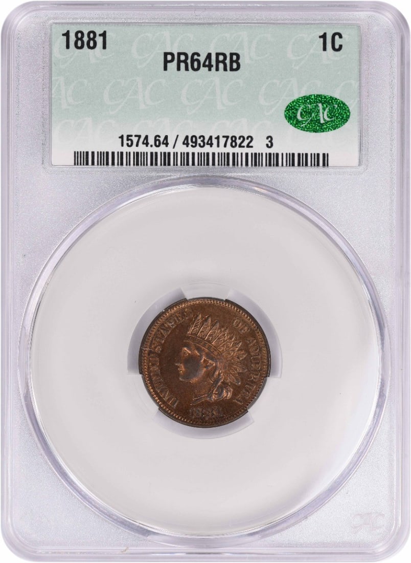 CACG 1881 Indian Cent PR64RB (1 of 3)