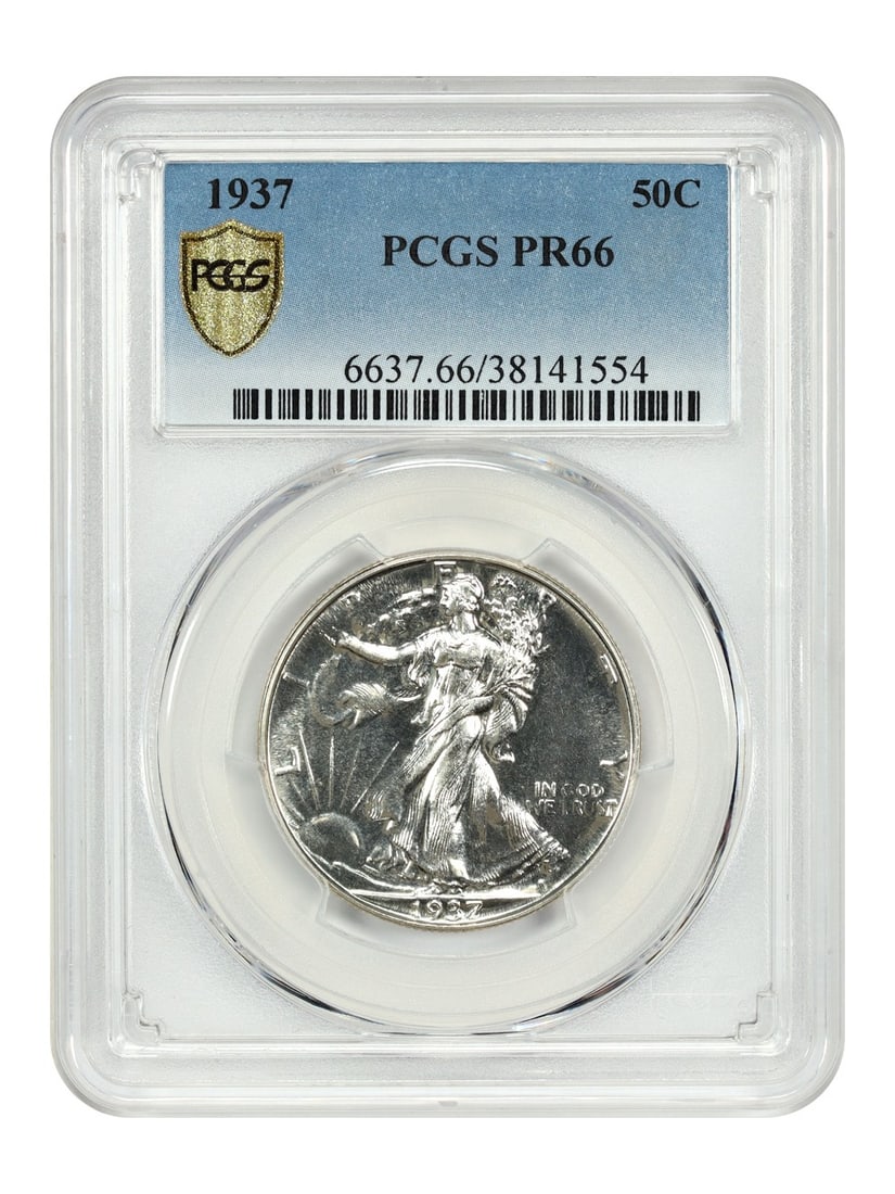 Walking Liberty Half Dollar - 1937 50C PCGS PR66: Walking Liberty Half Dollar - 1937 50C PCGS PR66 This listing features Walking Liberty Half Dollar - 1937 50C PCGS PR66. Item specifics are provided below. Item Specifics: Certification: PCGS Certific