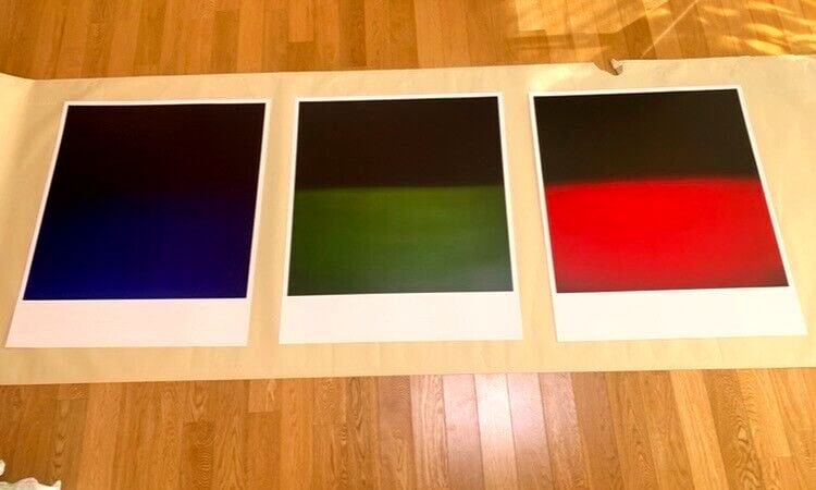 Green 3 sets - Hiroshi Sugimoto OPTICKS Kyoto City Kyocera Poster Blue - Red (1 of 10)