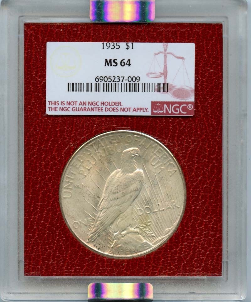 MS64 1935 Peace Dollar S$1 Paramount NGC: MS64 1935 Peace Dollar S$1 Paramount NGC This listing features MS64 1935 Peace Dollar S$1 Paramount NGC. Item specifics are provided below. Item Specifics: Certification: NGC Certification Number: 690