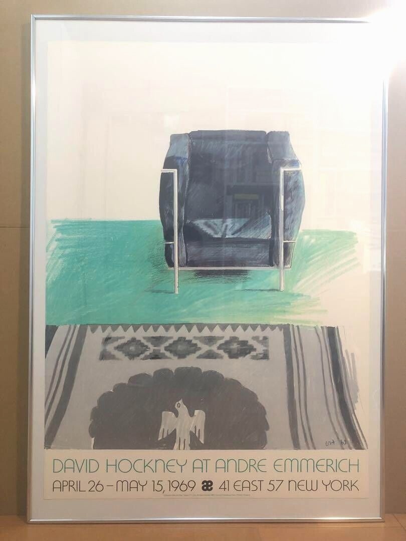 1969 DAVID HOCKNEY Corbusier Chair and Rug Poster New York (1 of 9)