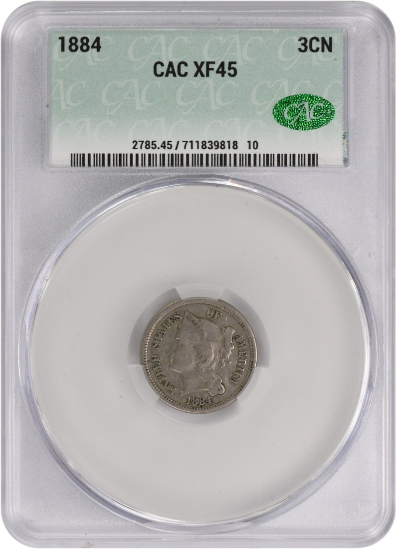 CACG 1884 Three Cent Nickel EF45 (1 of 3)