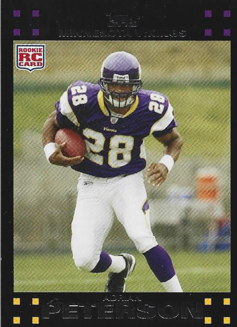Card Adrian Peterson 2007 Topps Rookie: Card Adrian Peterson 2007 Topps Rookie This listing features Card Adrian Peterson 2007 Topps Rookie. Item specifics are provided below. Item Specifics: Adrian Peterson 2007 Topps Rookie Card Product