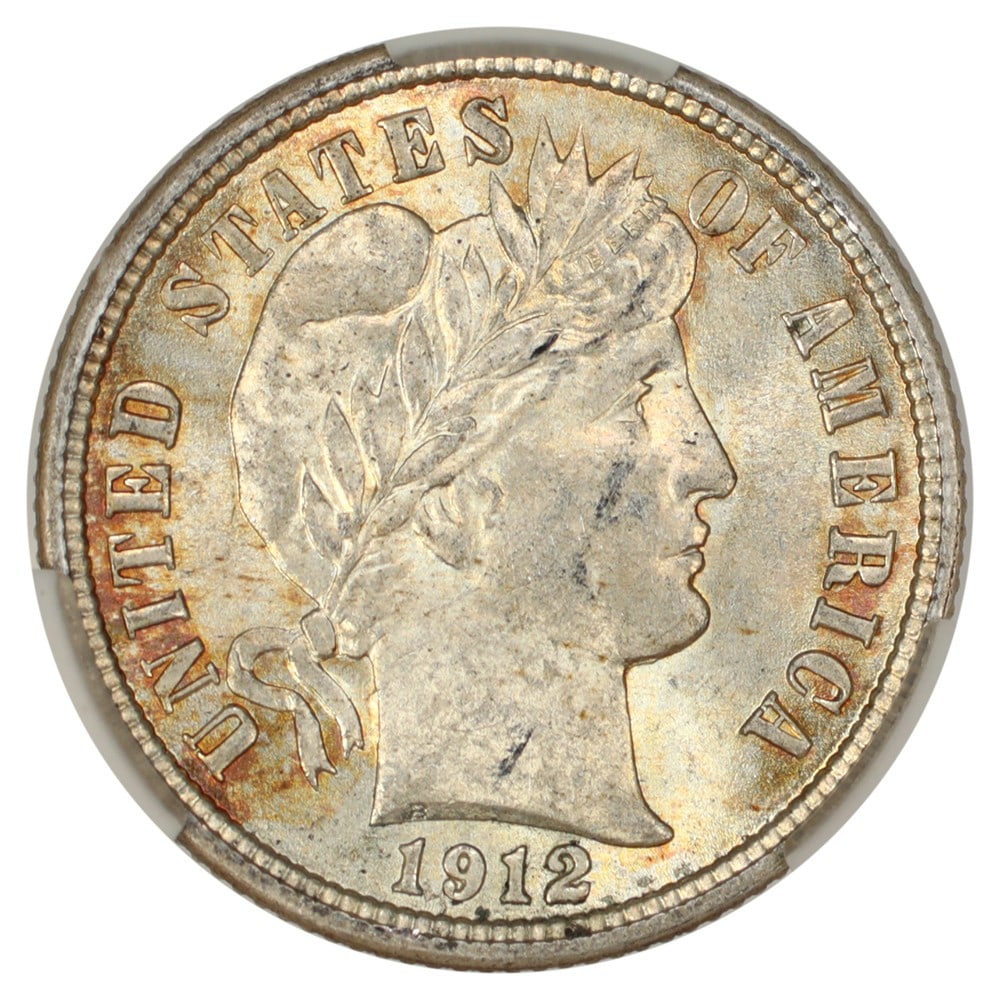 Barber Dime - 1912 10C CACG MS62 - 3