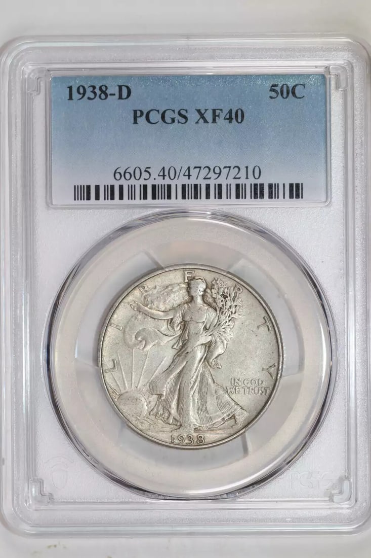 XF40 1938-D WALKING LIBERTY HALF DOLLAR PCGS (1 of 2)