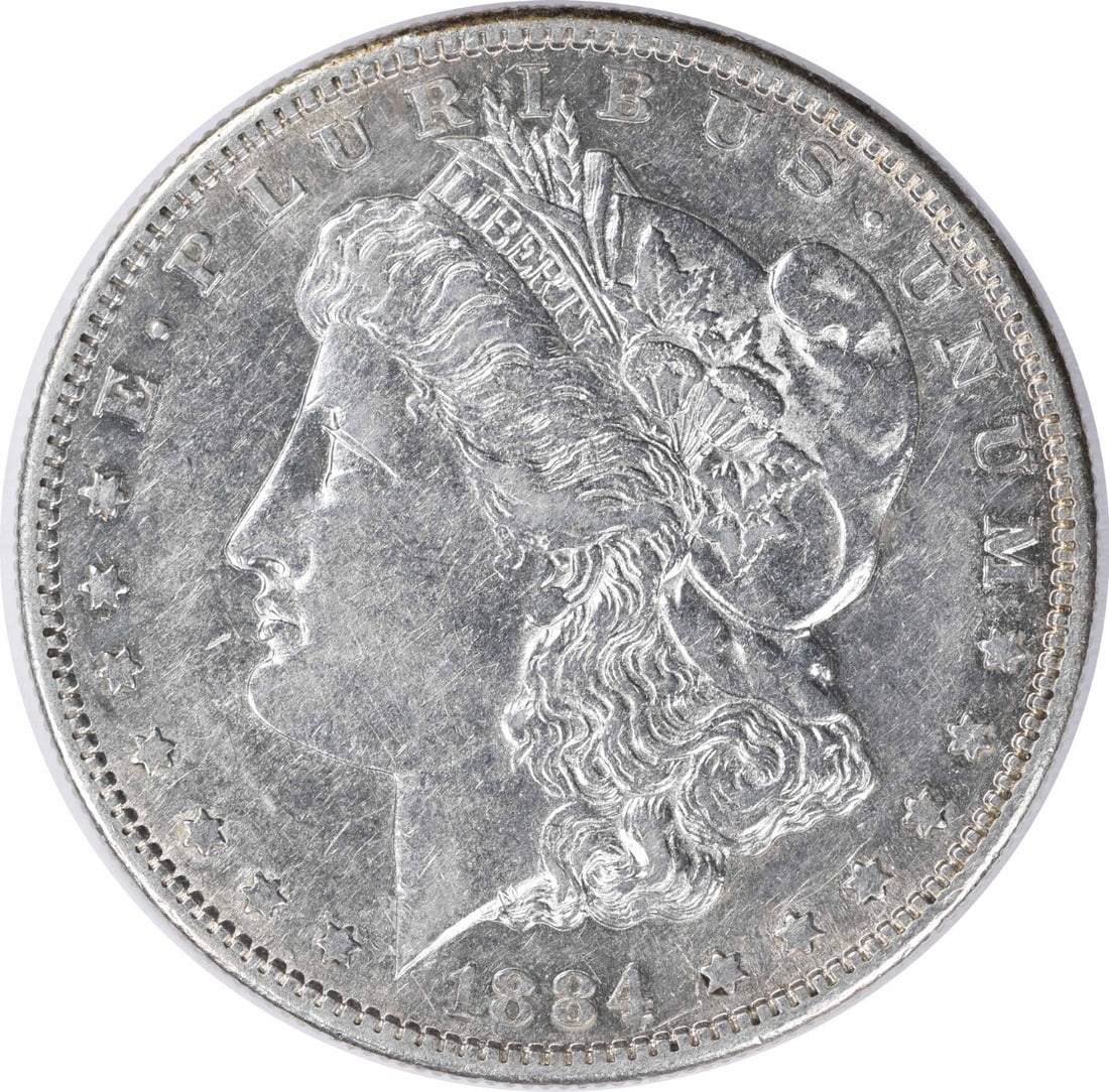 Uncertified 1884-S Morgan Silver Dollar AU (1 of 2)