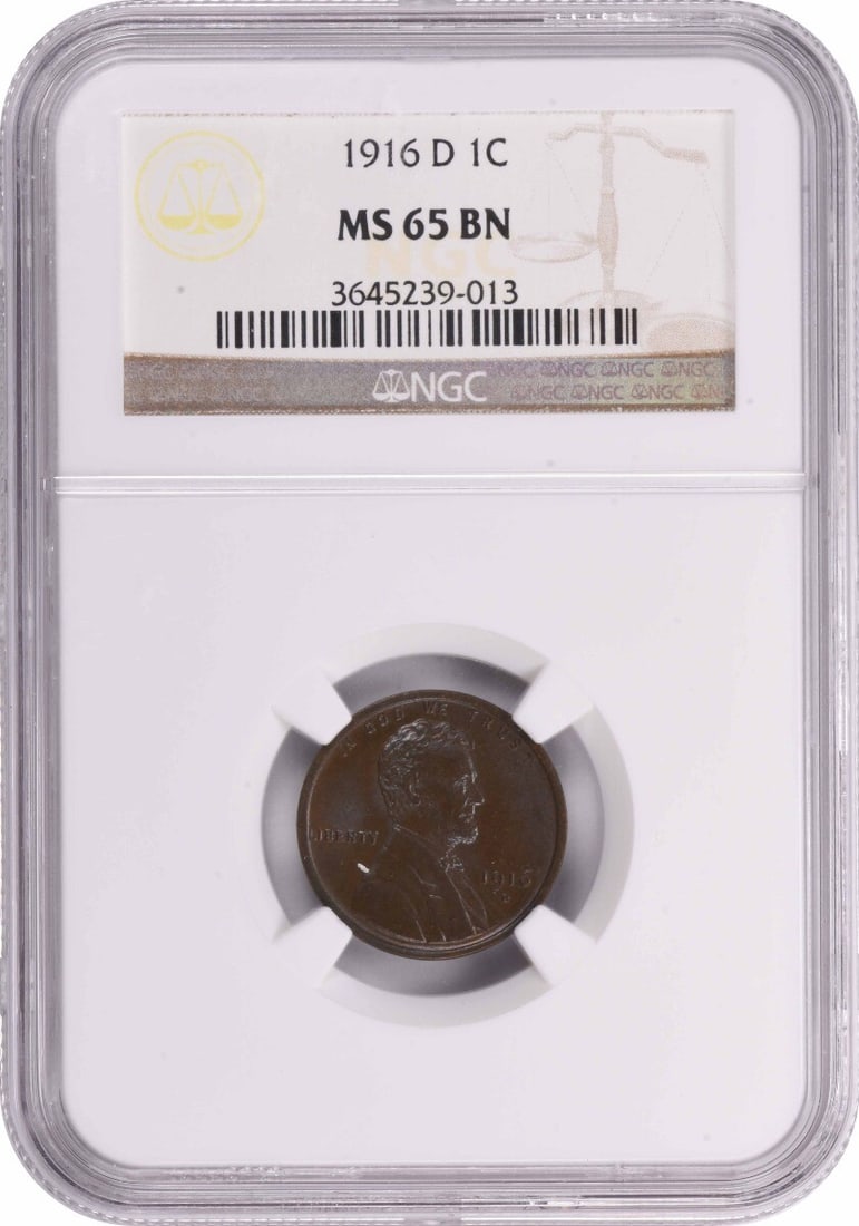 NGC 1916-D Lincoln Cent MS65BN (1 of 1)