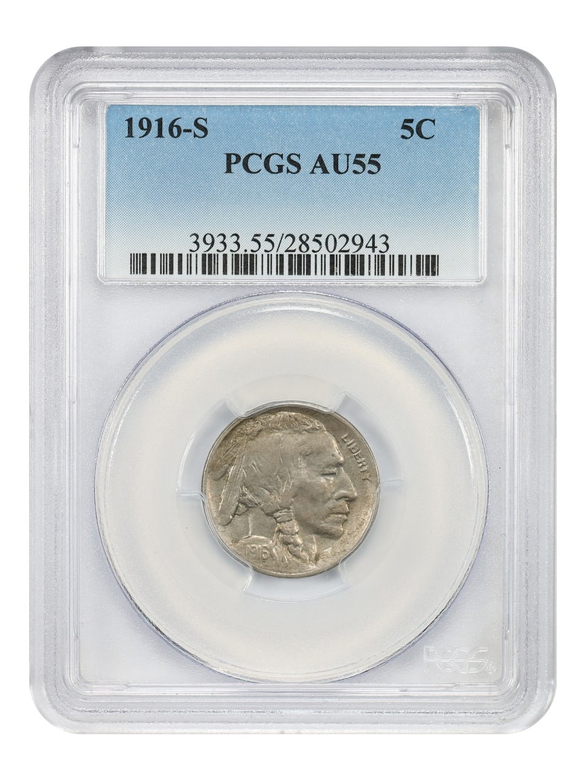 Buffalo Nickel - 1916-S 5C PCGS AU55 (1 of 4)