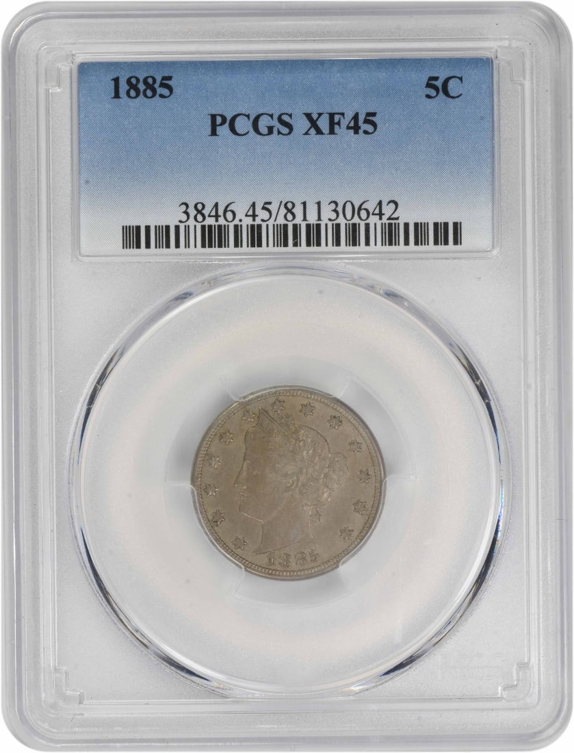 PCGS 1885 Liberty Nickel EF45 (1 of 3)