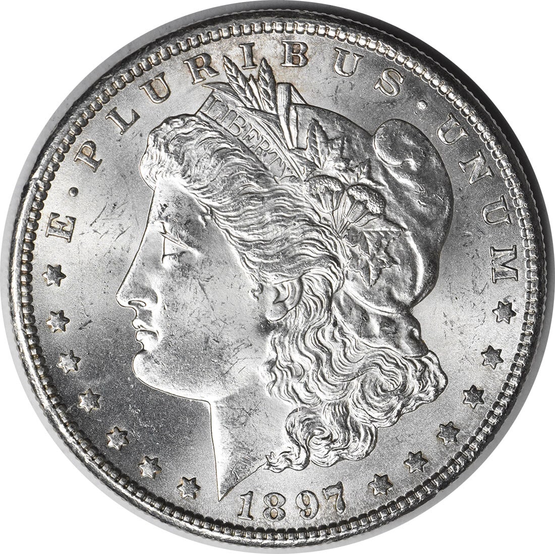 Uncertified 1897-S Morgan Silver Dollar Choice BU (1 of 2)