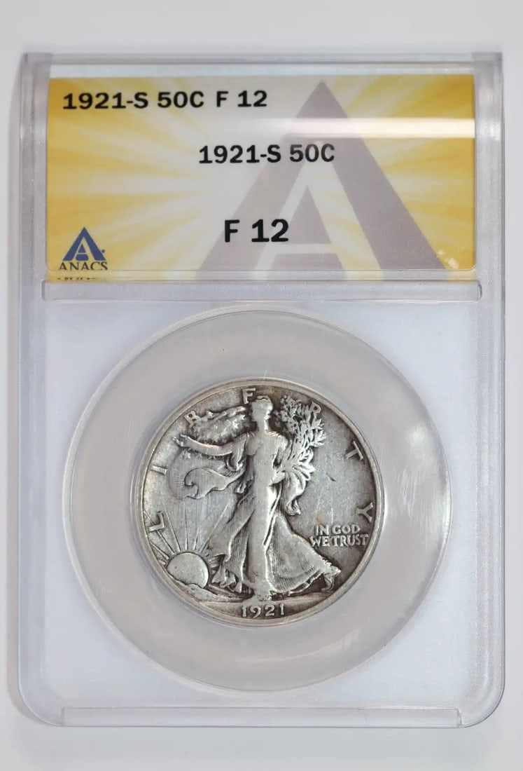 F12 1921-S WALKING LIBERTY HALF DOLLAR ANACS: F12 1921-S WALKING LIBERTY HALF DOLLAR ANACS This listing features F12 1921-S WALKING LIBERTY HALF DOLLAR ANACS. Item specifics are provided below. Item Specifics: Country Of Origin: USA