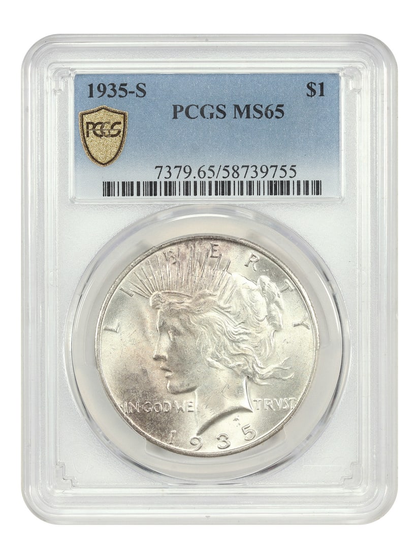 Peace Dollar - 1935-S $1 PCGS MS65 (1 of 4)